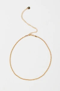 Colar Choker Cordão Baiano Banho Ouro 18K