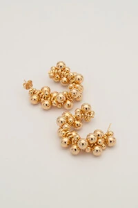 Brinco Argola Mix Bubbles Dourado