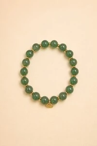 Pulseira Vitta Aventurina Verde Banho Ouro 18K