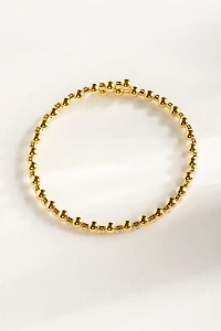 Pulseira Dourada Bolas e Zircônias Cristal