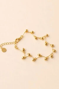 Pulseira Dourada Zig Zag Bubbles Baby