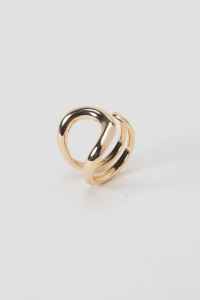 Anel Forma Vazada Banho Ouro 18K