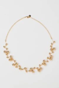 Colar Choker Zig Zag Bubbles Dourado
