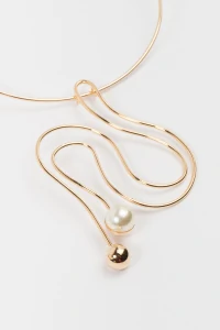Colar Dourado Aro Caminho Pérola