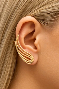 Brinco Dourado Asa Ear Cuff
