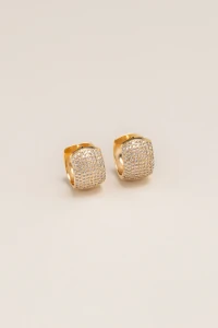 Brinco Argola Zircônia Banho Ouro 18K