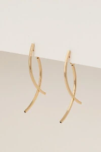 Brinco Curvas Dourado