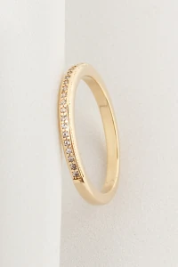 Anel Aparador Zircônia Banho Ouro 18K