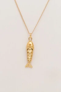 Pingente Dourado Peixe Maleável