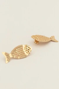 Brinco Dourado Peixe Palha
