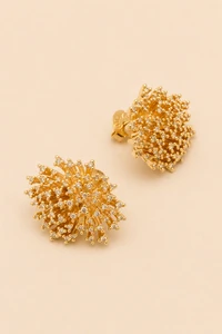 Brinco Dourado Firework Zircônia Cristal