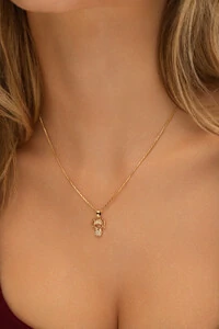Pingente Menina Zircônia Banho Ouro 18K