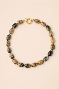 Colar Curto Agatha Mescla Bahia Banho Ouro 18K