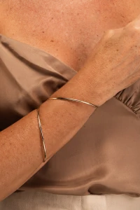 Pulseira Bracelete Dourada Fio Aberto
