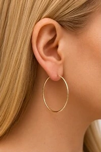 Brinco Argola Banho Ouro 18K