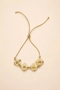Pulseira Dourada Ajustável Resina Cloud Dancer