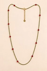 Colar Longo Virginia Zircônia Verde Banho Ouro 18K