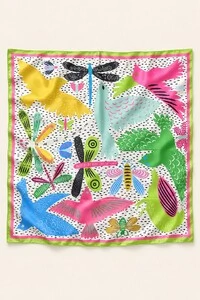 Lenço Estampa Pássaros e Cores