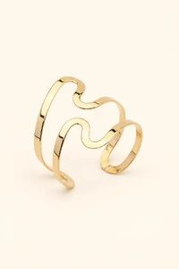 Pulseira Bracelete Dourado Fio Duplo