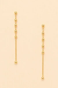 Brinco Fio Bubbles Banho Ouro 18K