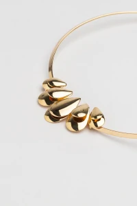 Colar Choker Dourado Aro Gotas