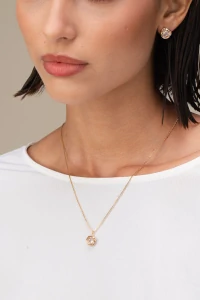 Colar Ninho Zircônia Banho Ouro 18K