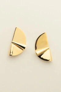 Brinco Dourado Placa Dobradura