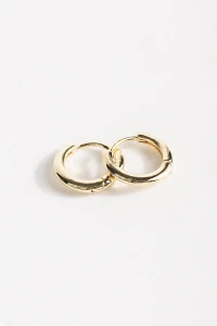Brinco Mini Argola Lisa Banho Ouro 18k