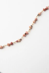 Pulseira Liana Rodocrosita Banho Ouro 18K