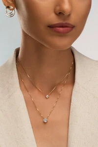 Colar Ponto De Luz Zircônia Banho Ouro 18k