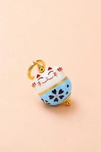 Pingente Gatinho Da Sorte Banho Ouro 18K