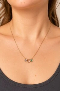 Colar Gotas Color Banho Ouro 18K