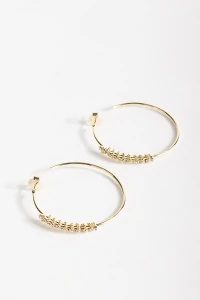 Brinco De Argola Detalhe Strass Dourado