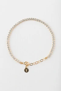 Pulseira Riviera Dourada Zircônia Redonda
