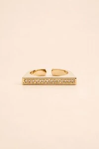 Anel Palito Micro Zircônia Banho Ouro 18K
