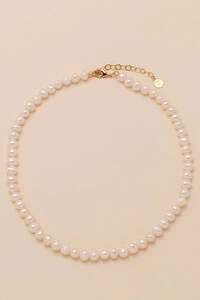 Colar Choker Siena Pérola Natural Banho Ouro 18k