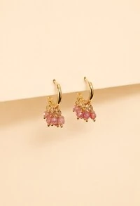 Brinco Cachinho Fiore Zirconia Rosa