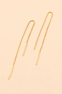 Brinco Palito Veneziana Banho Ouro 18K