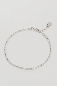 Pulseira Prateada Zircônia Baguete