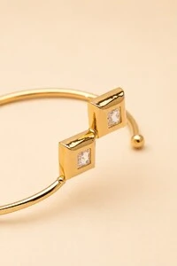 Pulseira Dourada Formas Zircônia