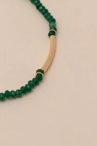 Pulseira Dourada Gaia Jade Verde