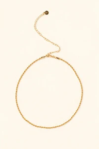 Colar Choker Cordão Baiano Banho Ouro 18K