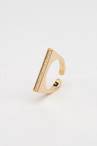 Anel Palito Micro Zircônia Banho Ouro 18K