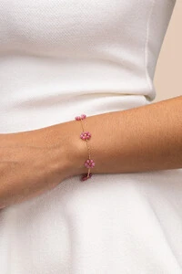 Pulseira Fiore Primavera Banho Ouro 18K
