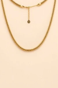 Colar Dourado Choker Malha