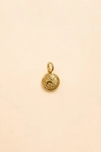 Pingente Relicário Redondo Banho Ouro 18K