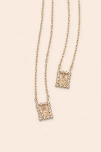 Colar Escapulário Zircônia Banho Ouro 18k