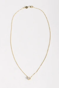 Colar Ponto De Luz Zircônia Banho Ouro 18k