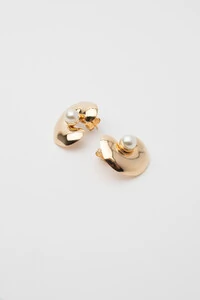 Brinco Dourado Pérola Centro