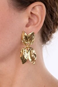 Brinco Dourado Tulipa
